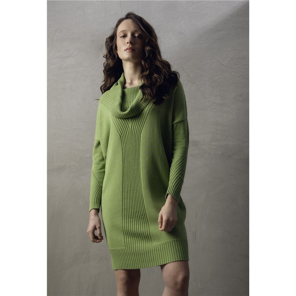 Robe avec col tombant - Taille : XSMALL - Couleur : Noir