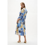 Robe cache-cœur à imprimé tropical, ligne A
