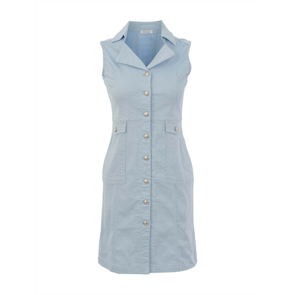 Robe chemisier sans manches - Taille : MEDIUM - Couleur : Bleu pâle