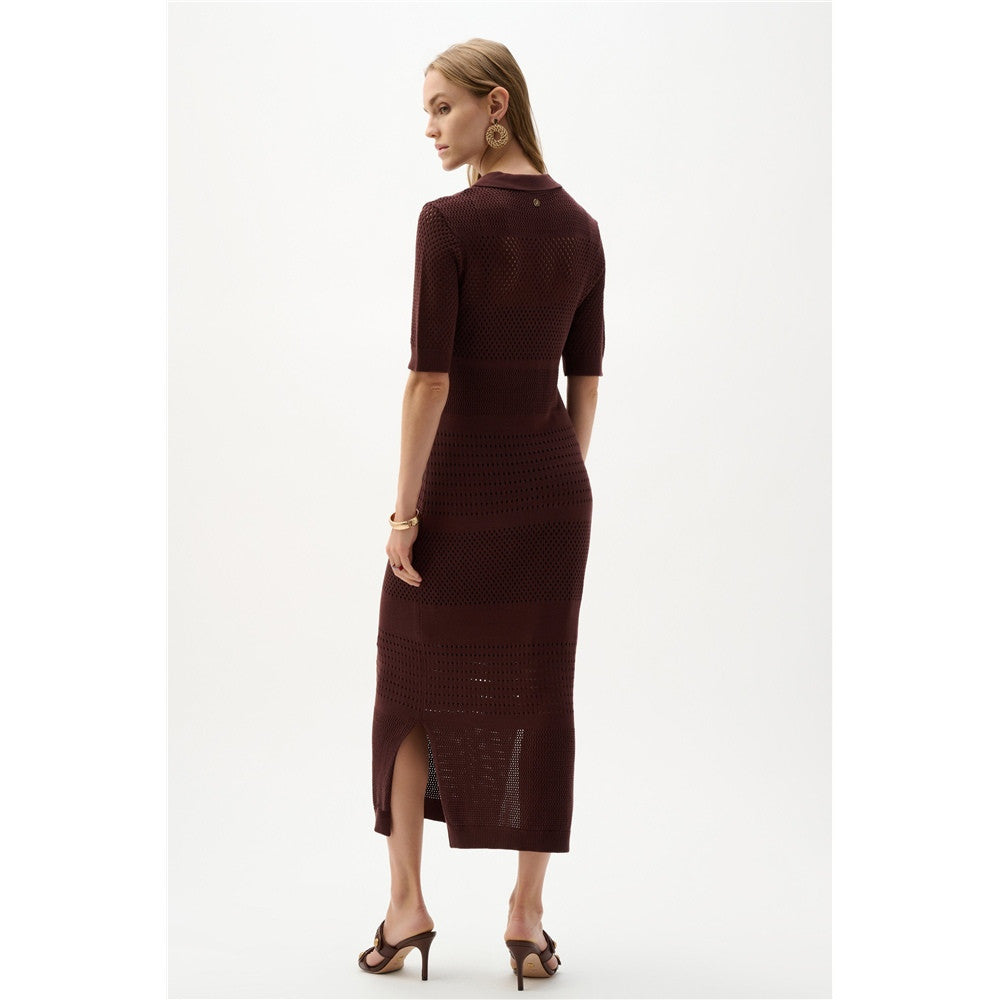 Robe droite en tricot de viscose