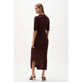 Robe droite en tricot de viscose
