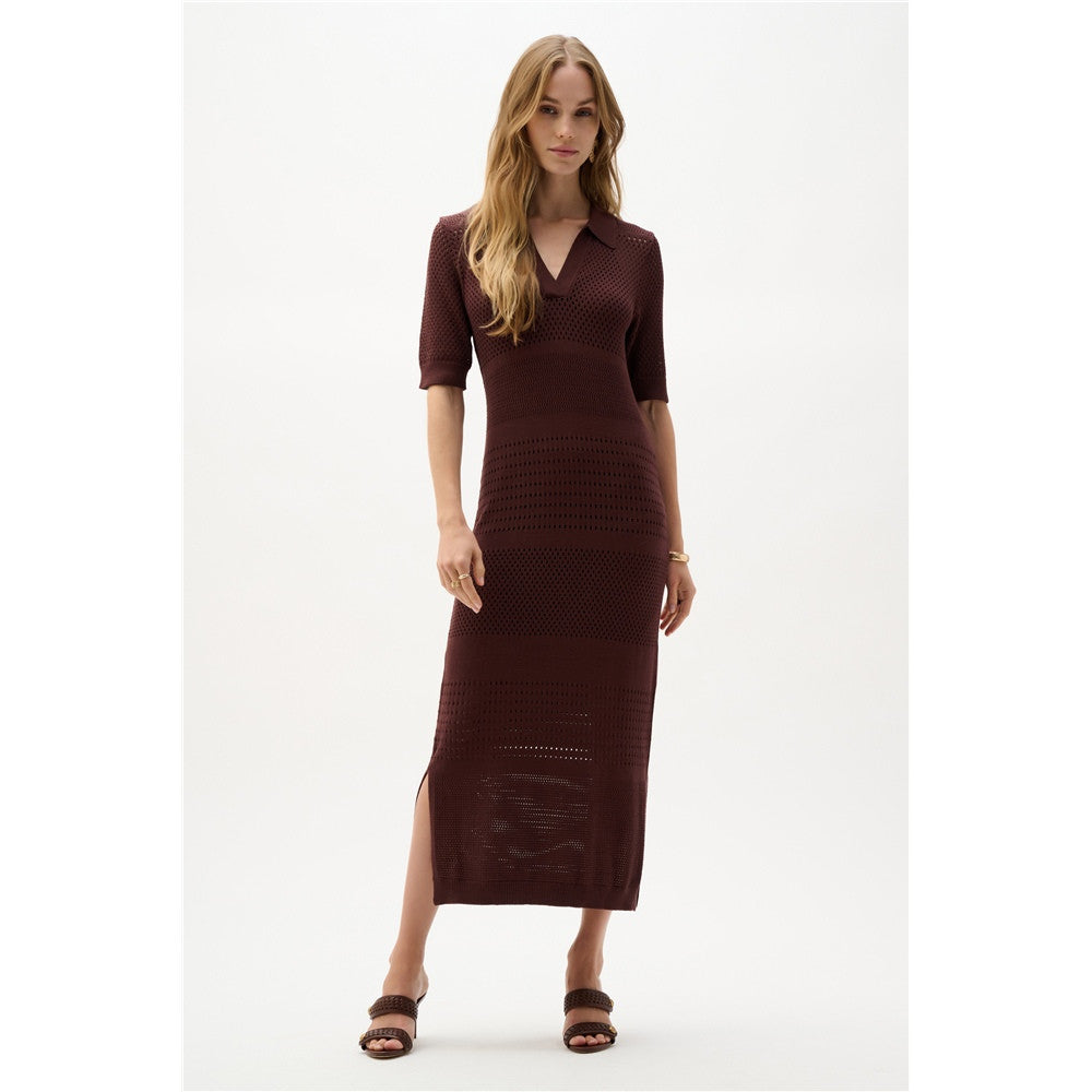 Robe droite en tricot de viscose