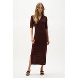 Robe droite en tricot de viscose