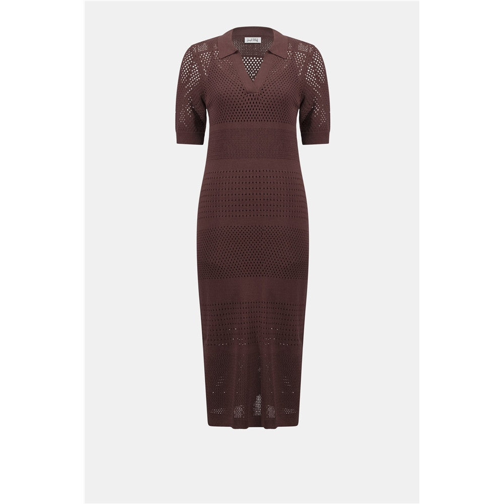 Robe droite en tricot de viscose