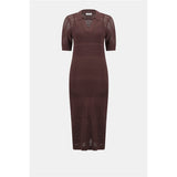 Robe droite en tricot de viscose
