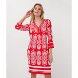 Robe imprimée - Taille : XSMALL - Couleur : Rouge