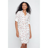 Robe imprimée de motifs fruités - Taille : LARGE - Couleur : Crème
