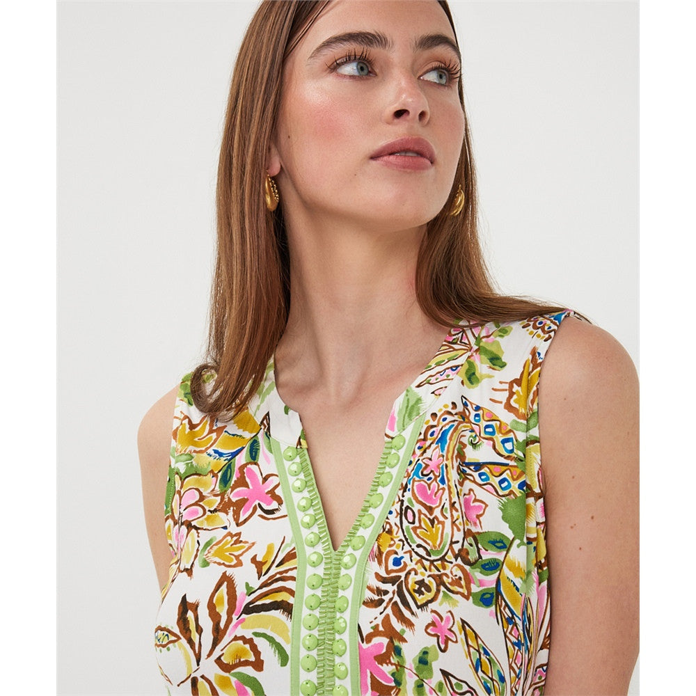 Robe imprimée sans manches