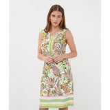 Robe imprimée sans manches - Taille : XSMALL - Couleur : Multi/Vert