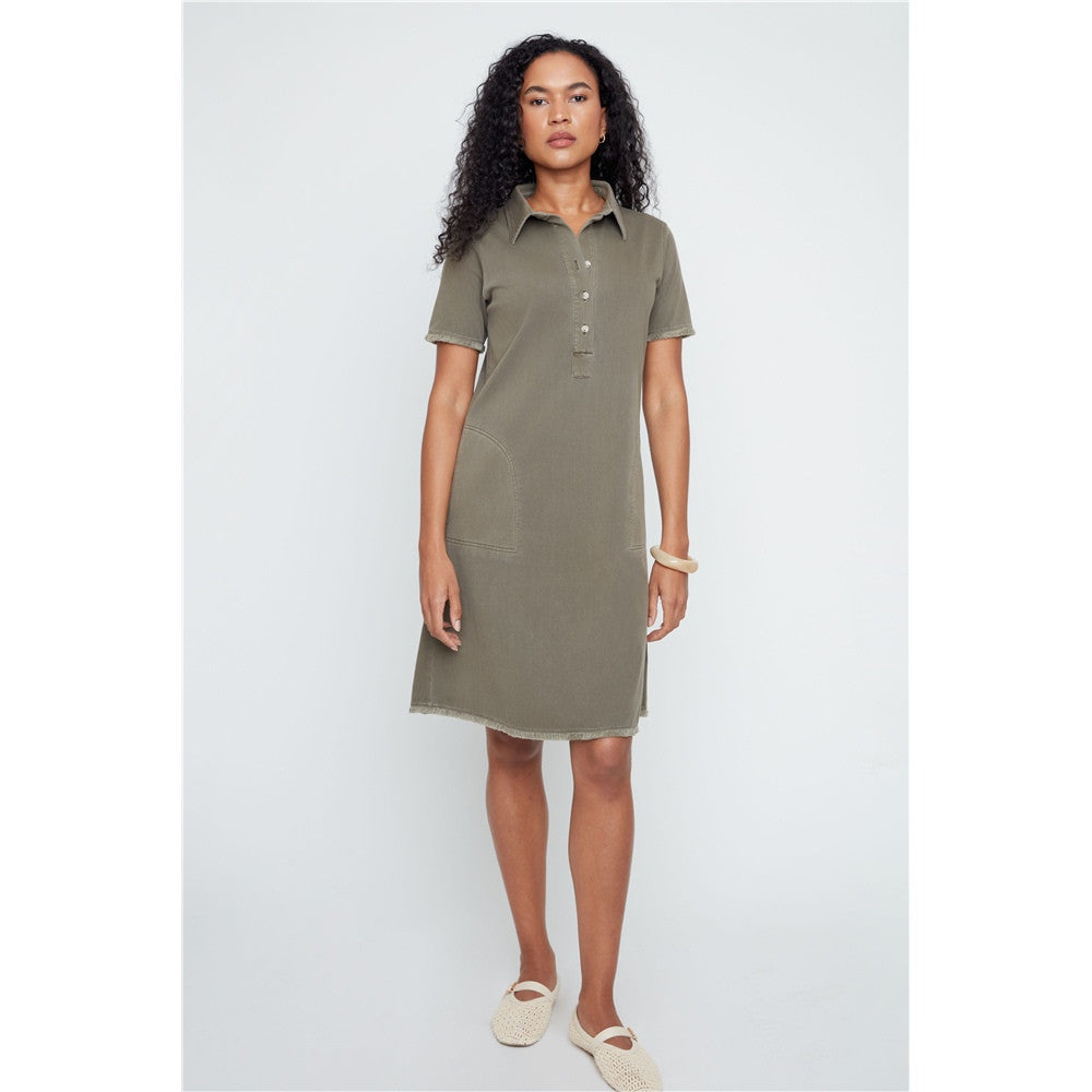 Robe polo avec poches - Taille : SMALL - Couleur : Kaki