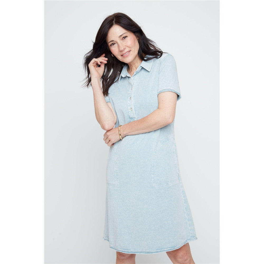 Robe polo avec poches - Taille : SMALL - Couleur : Chambray