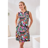 Robe sans manches à imprimé floral