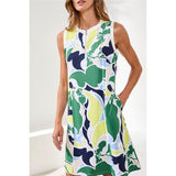 Robe sans manches à imprimé floral