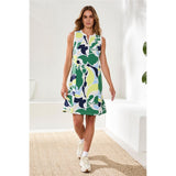 Robe sans manches à imprimé animal