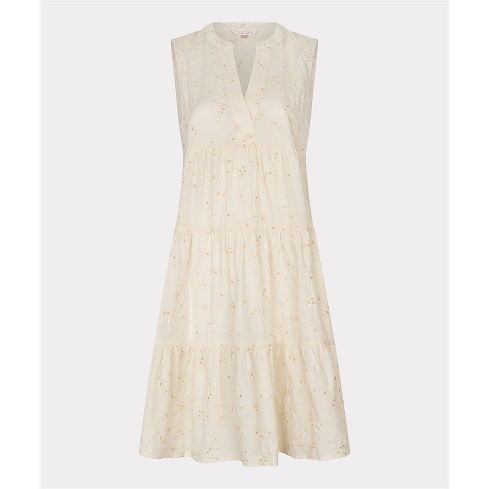 Robe sans manches avec broderie et sequins