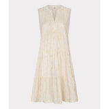 Robe sans manches avec broderie et sequins