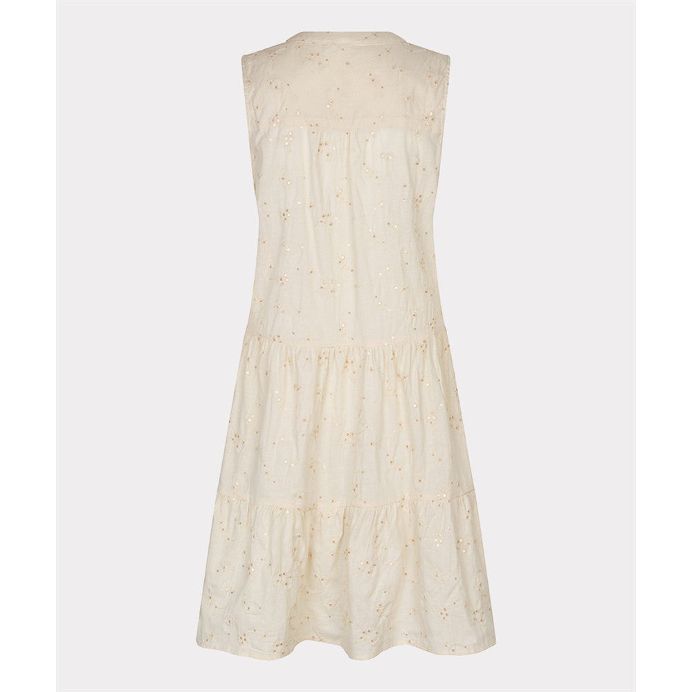 Robe sans manches avec broderie et sequins