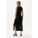 Robe sans manches en tricot de viscose