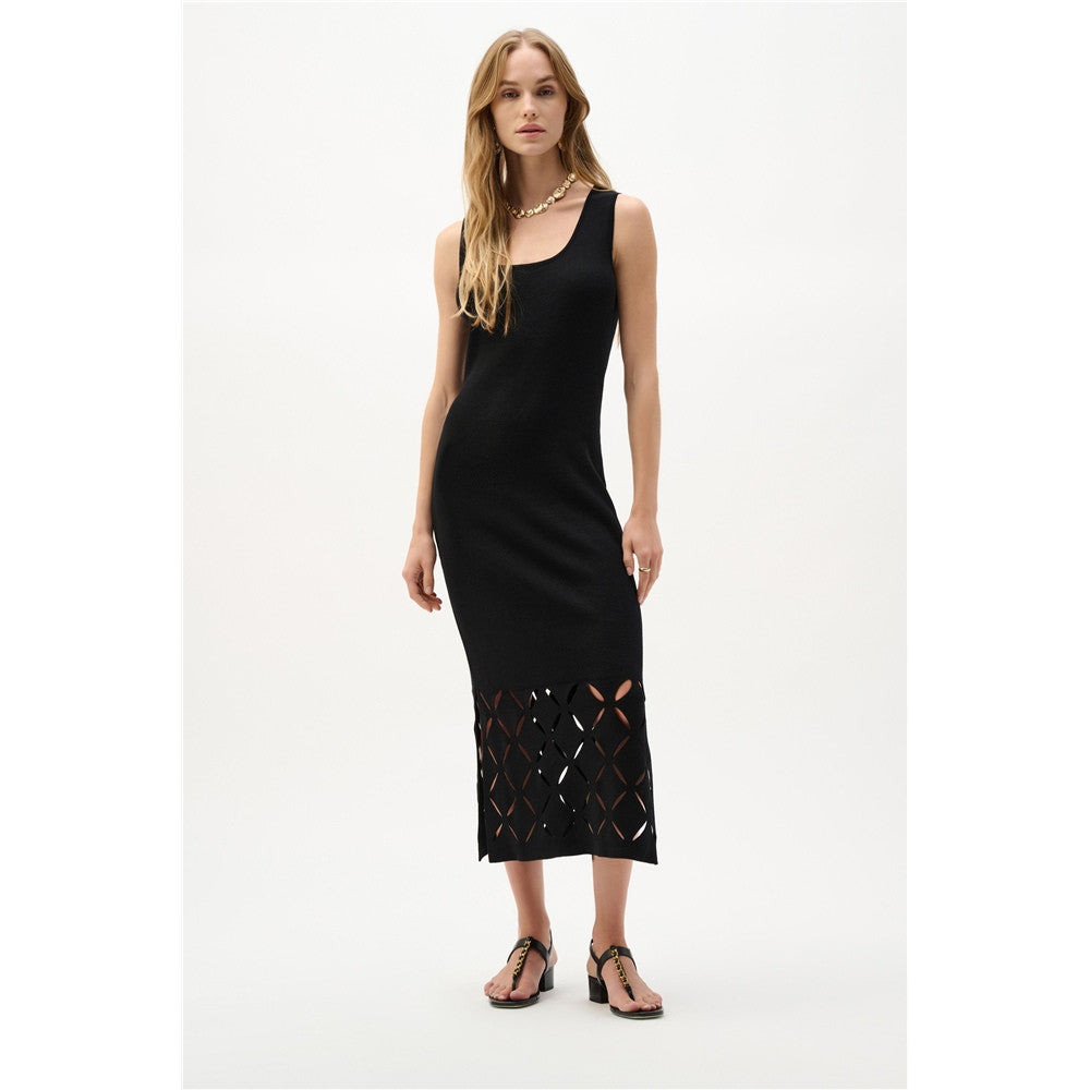 Robe sans manches en tricot de viscose - Taille : XXLARGE - Couleur : Noir