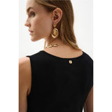 Robe sans manches en tricot de viscose