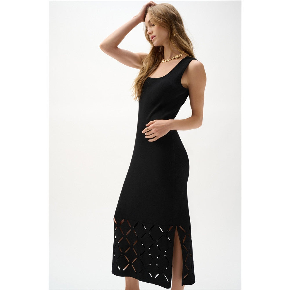 Robe sans manches en tricot de viscose