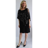 Robe superposée argentée - Taille : MEDIUM - Couleur : Noir