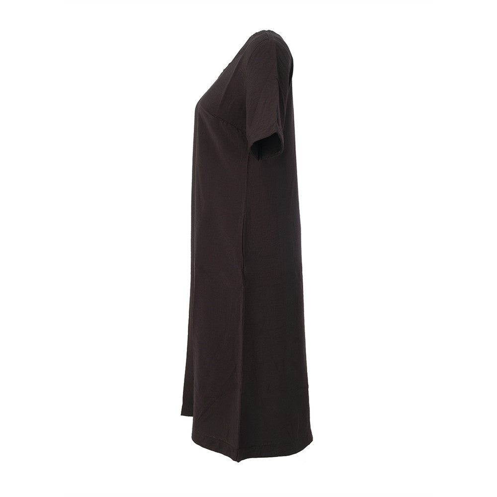 Robe unie à col V