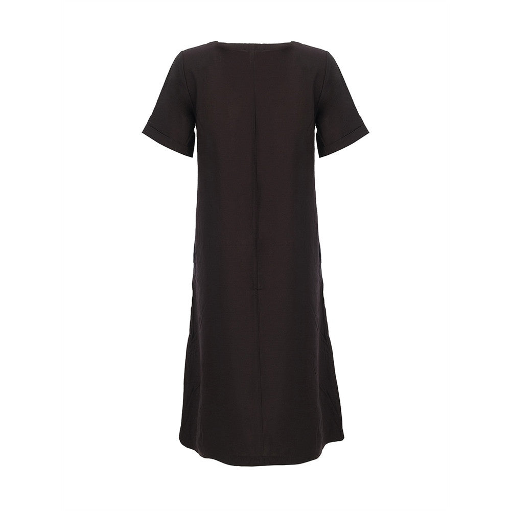 Robe unie à col V