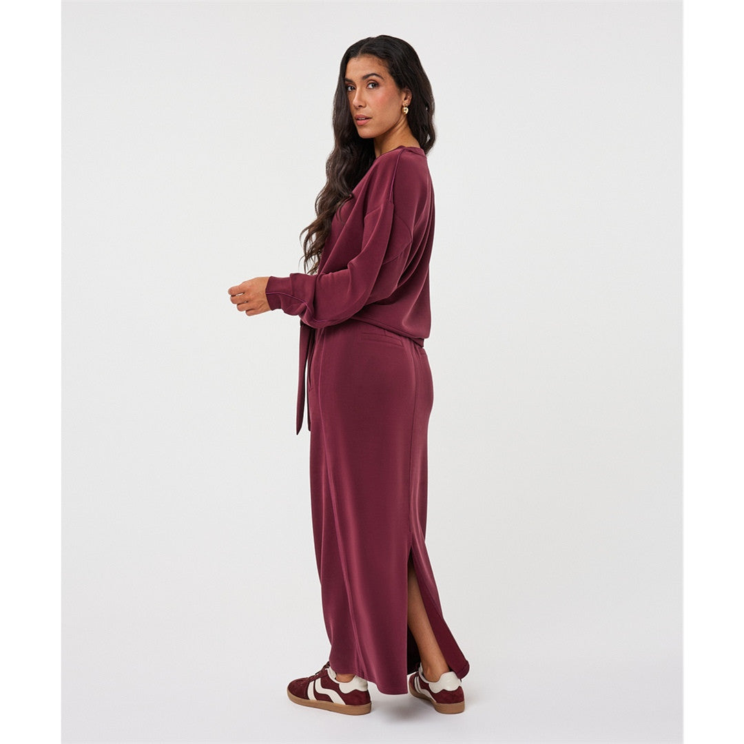 Rumi | Jupe longue en modal - Taille : XSMALL - Couleur : Merlot