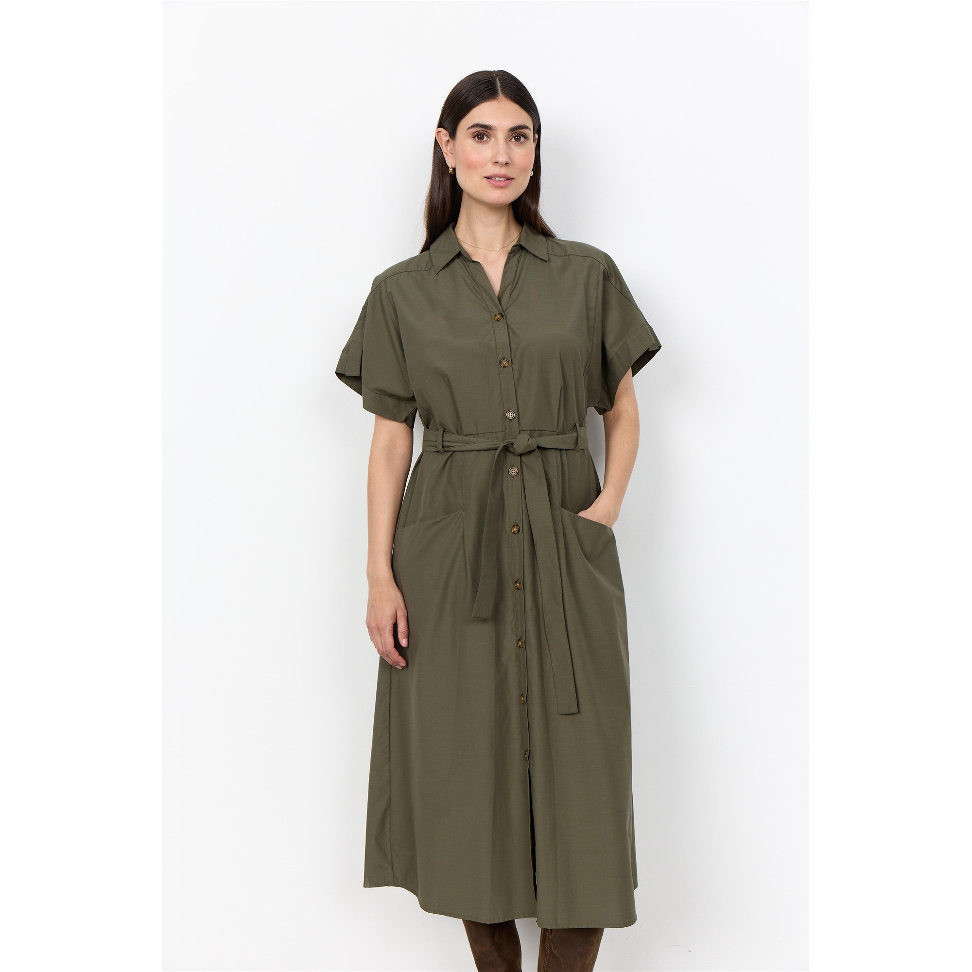 Savannah | Robe chemisier ceinturée - Taille : XSMALL - Couleur : Kaki