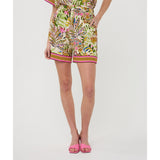 Short à imprimé floral - Taille : 10 - Couleur : Multi/Vert