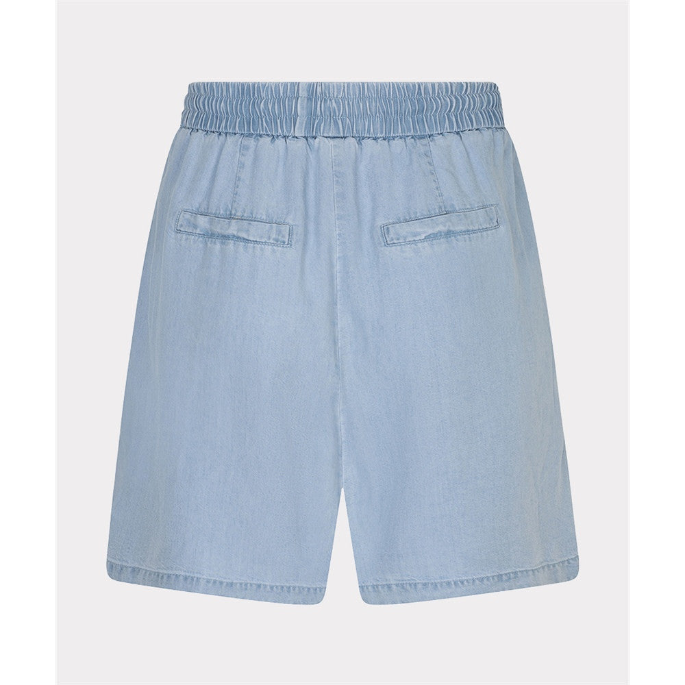 Short denim léger brodé