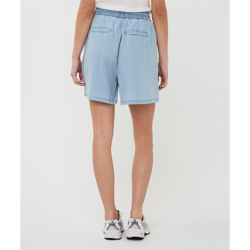 Short denim léger brodé