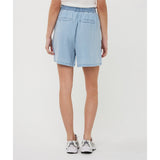 Short denim léger brodé