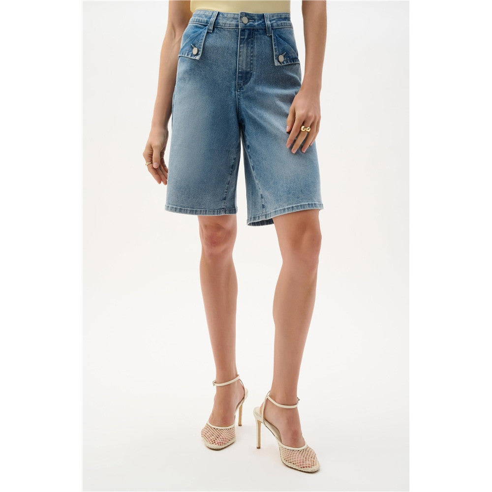 Short en jean droit - Taille : 6 - Couleur : Denim Bleu pâle
