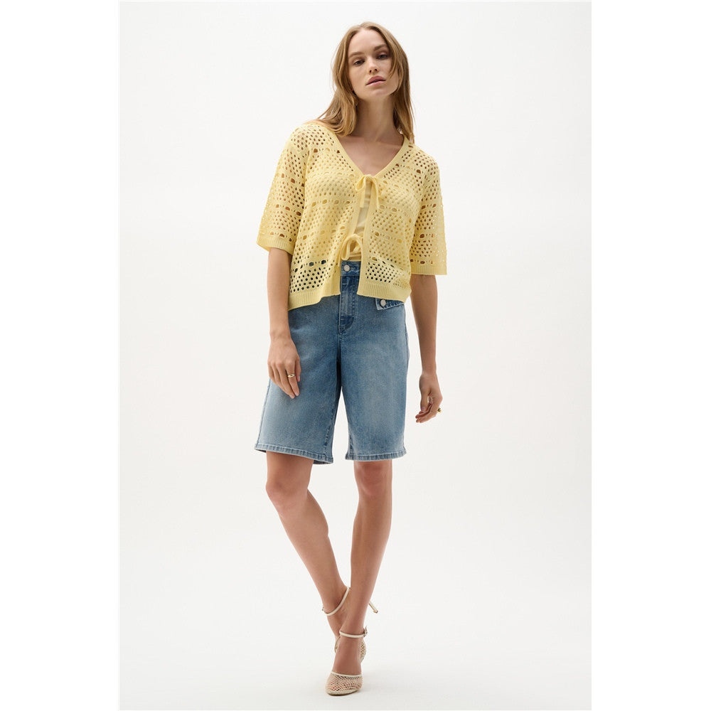 Short en jean droit