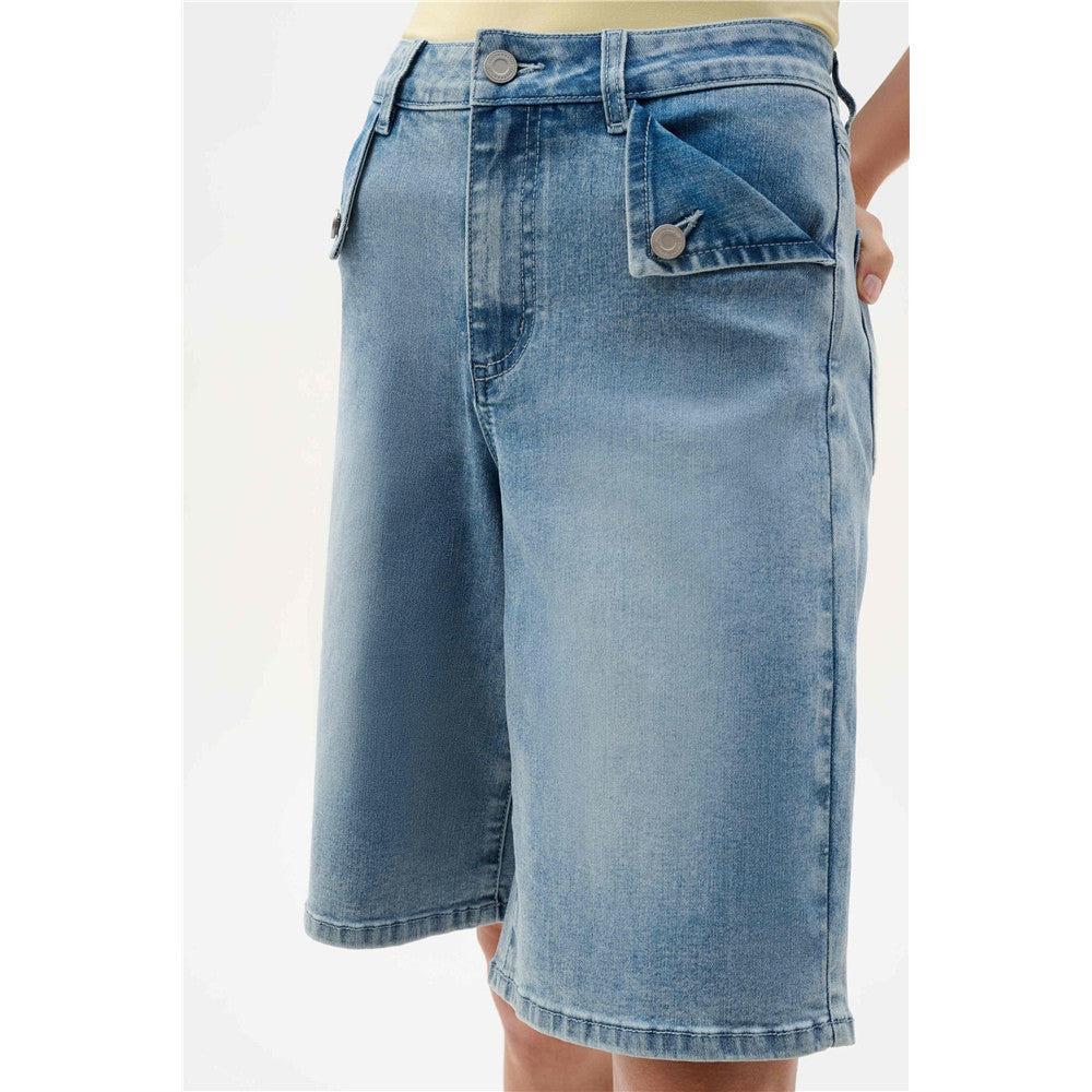 Short en jean droit