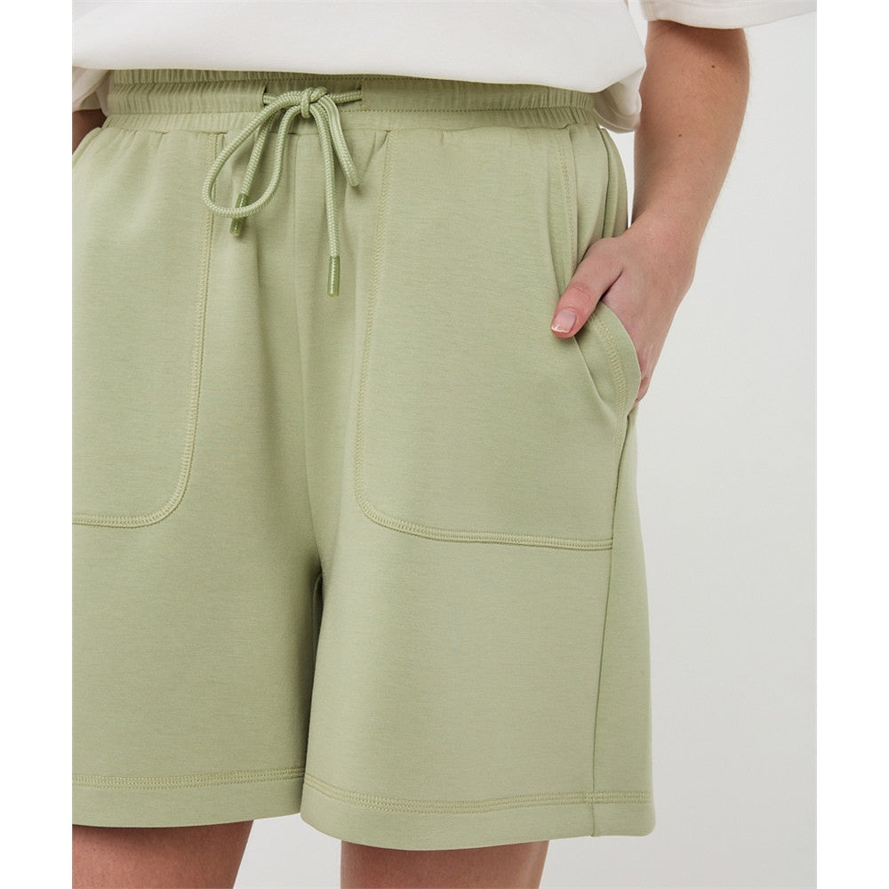 Short en modal à taille élastique et cordon - Taille : XSMALL - Couleur : Vert