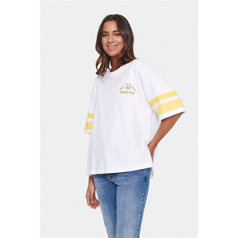 T-shirt " Newport Beach " - Taille : MEDIUM - Couleur : Blanc