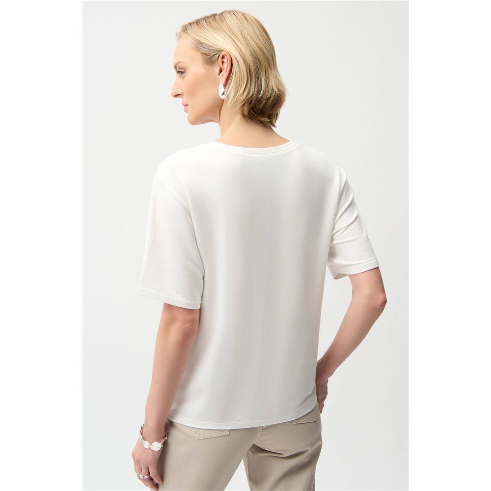 T-shirt à imprimé sur le devant et strass