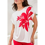 T-shirt à motif floral graphique