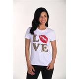 T-shirt avec bouche - Taille : LARGE - Couleur : Blanc