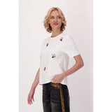 T-shirt avec broderies d'abeilles