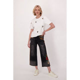 T-shirt avec broderies d'abeilles