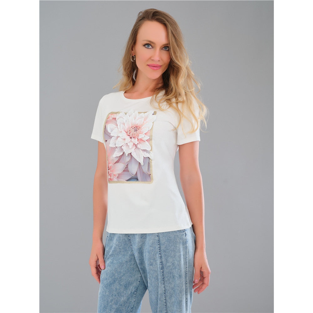 T-shirt avec fleur