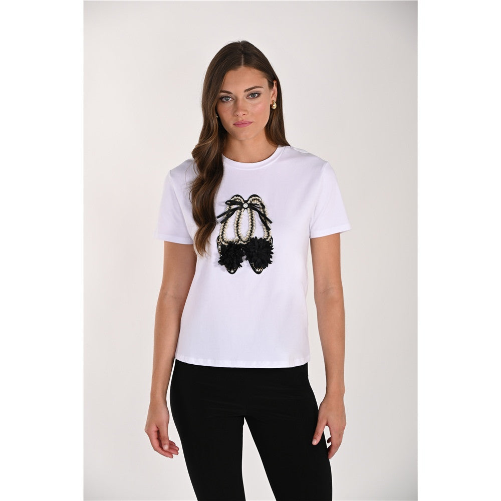 T-shirt avec souliers - Taille : XSMALL - Couleur : Blanc