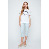 T-shirt cœur brodé