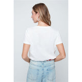 T-shirt coeur brodé sur la poche