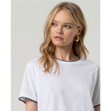 T-shirt encolure ronde avec finition contrastante