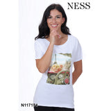 T-shirt imprimé Paris - Taille : XXLARGE - Couleur : Blanc